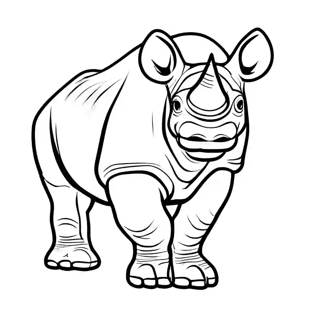 Black Rhinoceros coloring pages